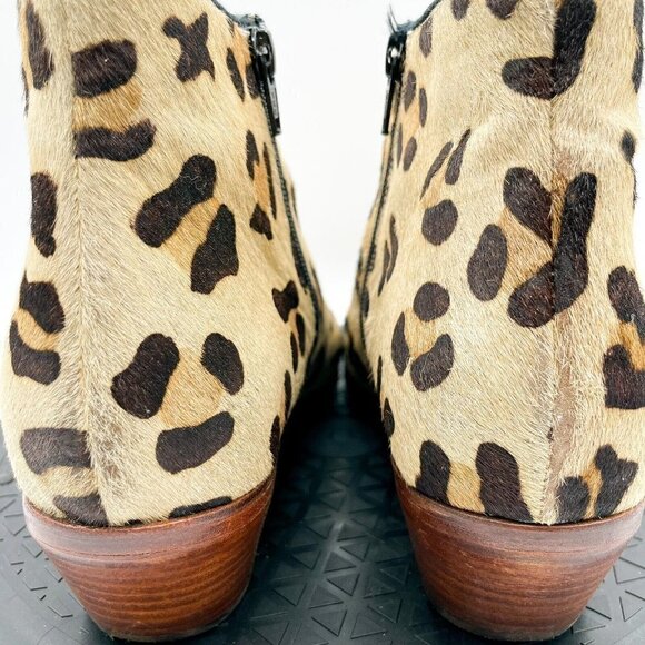 Boden Leopard Cheetah Print Calf Hair Booties in Tan Black Size 41/ US 9.5 - Picture 9 of 10